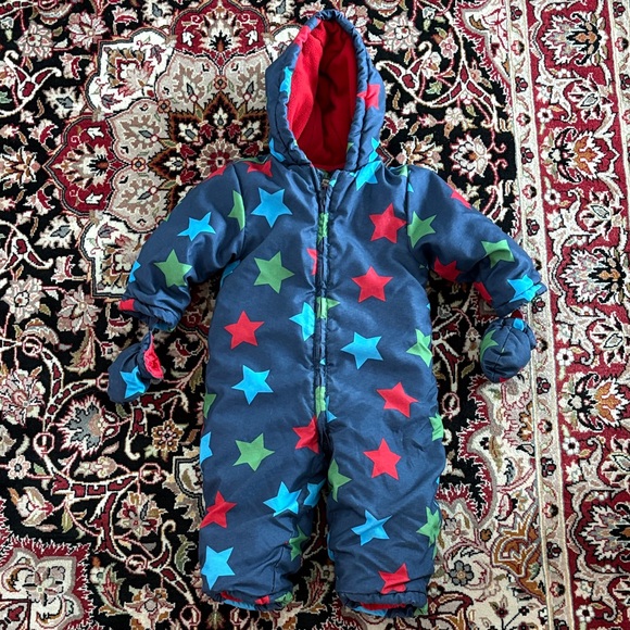 Colorful Star-Patterned Baby Snowsuit, size 12-18 months - Picture 1 of 7